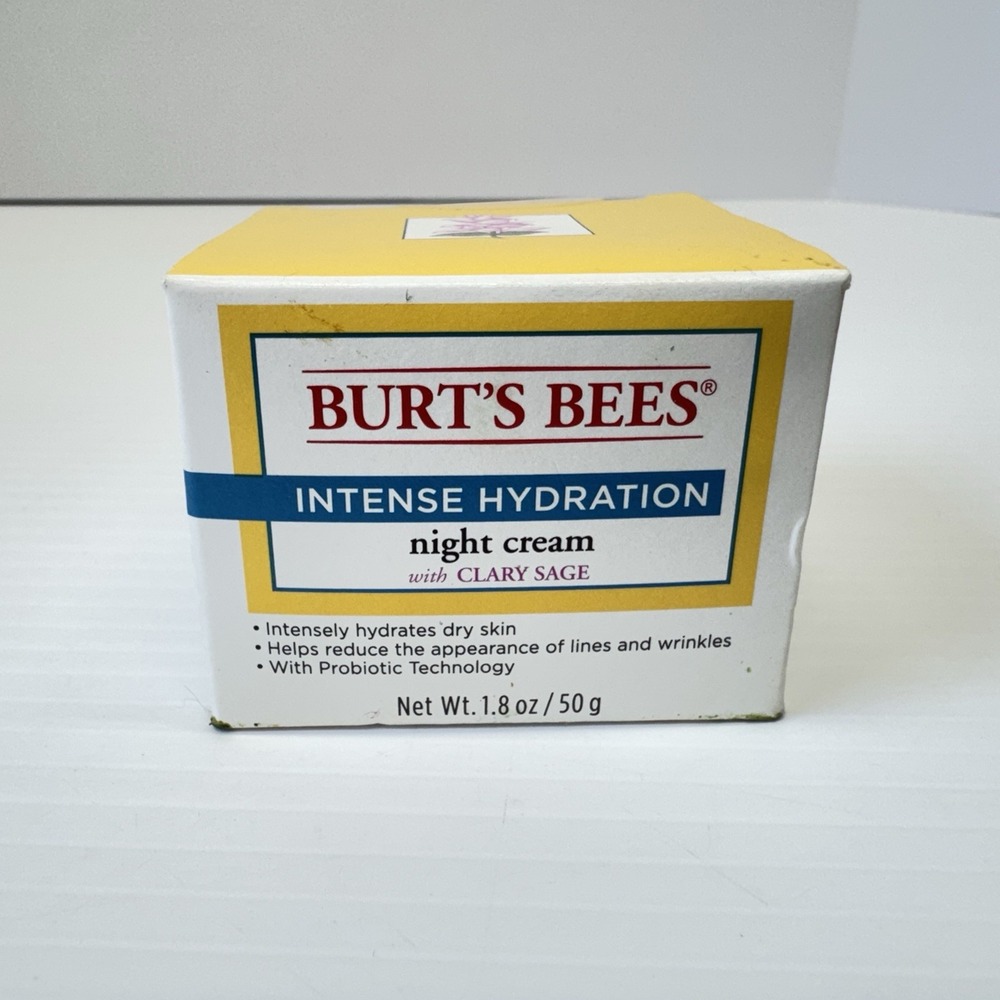 Burt's Bees Intense Hydration Night Cream With Clary Sage 1.8 oz
